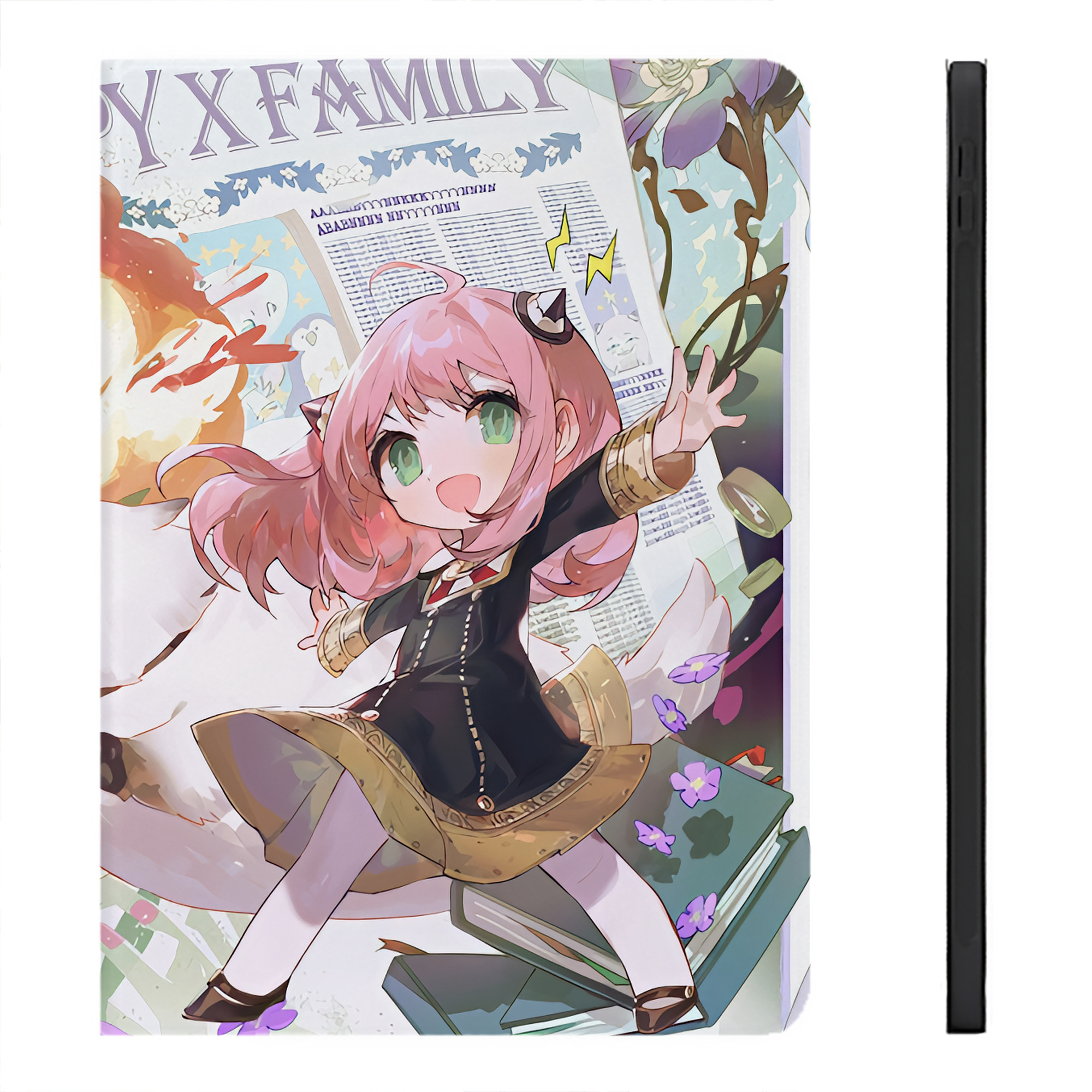 （画像用） SPY×FAMILY间谍家家酒 IPadケース ペンホルダー付き ブックスタイルデザイン